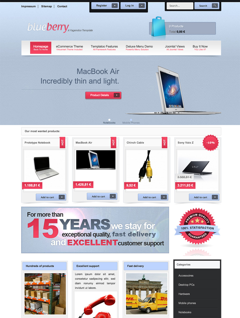 Blueberry - Joomla! Template