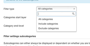 Parameters - Category Filter