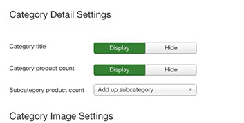 Parameters - Category Settings