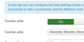 Parameters - Counter Settings