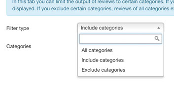 Parameters - Category Filter