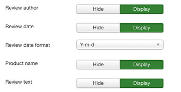 Parameters - Review Settings