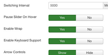 Parameters - Slider Settings