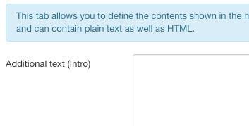 Parameters - Content Settings