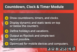 Power Countdown, Clock & Timer - Joomla! Module