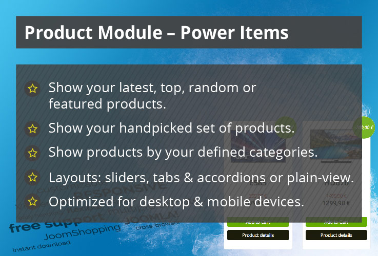 Power Items -
 Joomla! Module