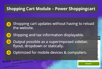Power Shopping Cart - Joomla! Module
