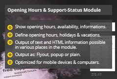 Power Support & Business Hours - Joomla! Module