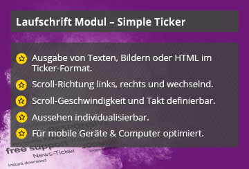 Simple Ticker – Joomla! Modul