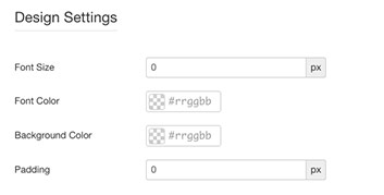 Parameters - Display Settings