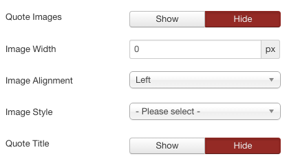 Screenshot: Display Settings | Simple Quotes – Joomla! Module